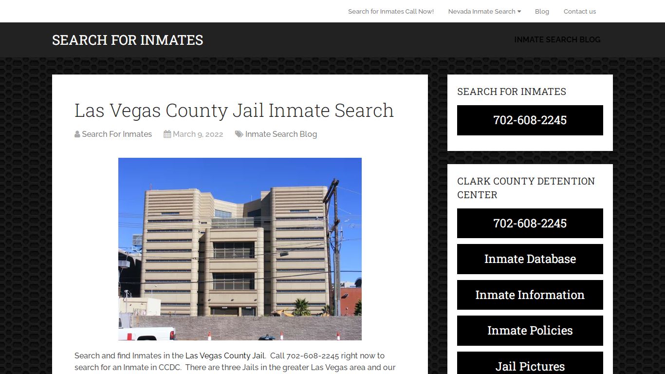 Las Vegas County Jail Inmate Search - Search for Inmates